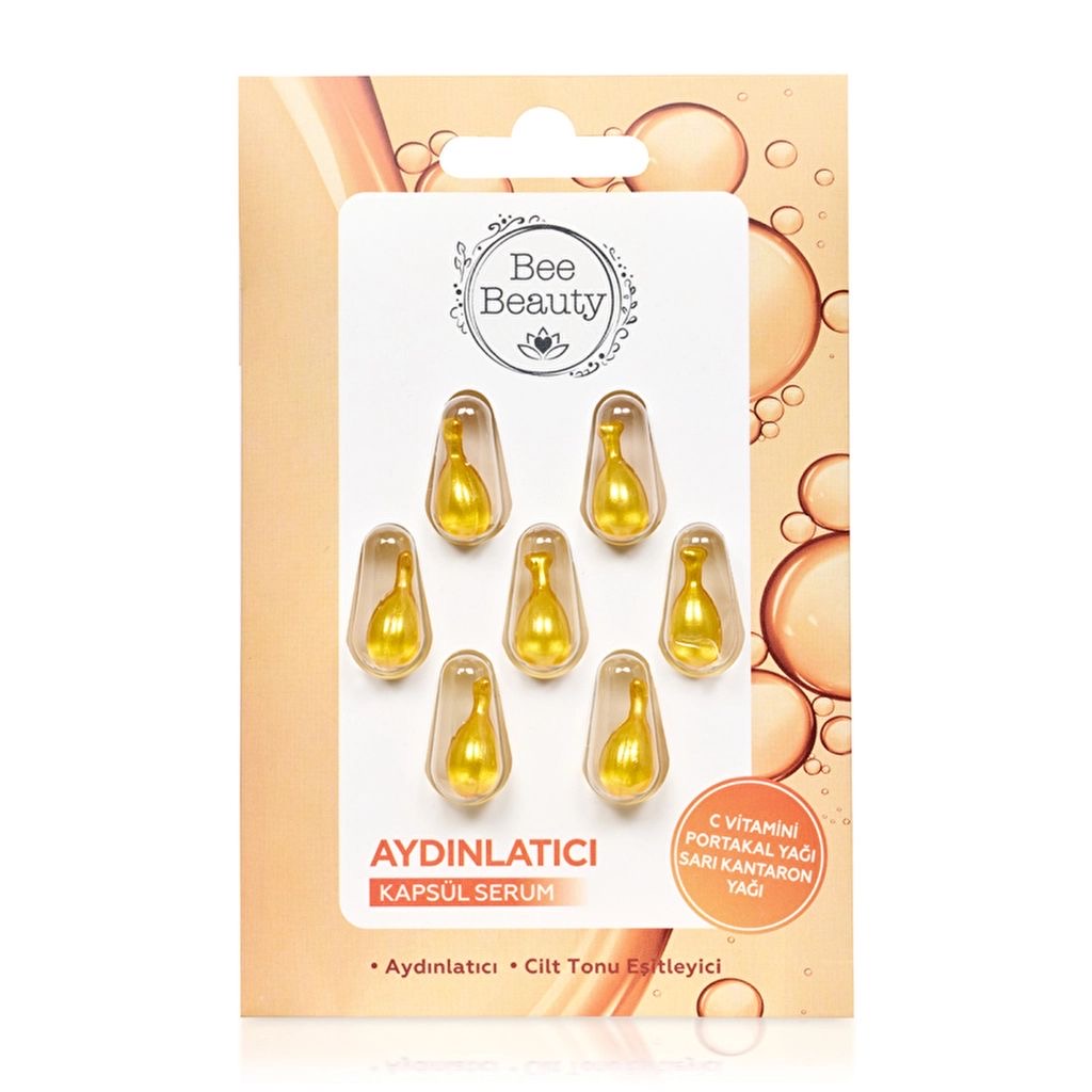 Bee Beauty Brightening Capsule Serum - Verhelderend Capsule Serum 7-daagse Kuur - Verrijkt met Vitamine C en sinaasappelolie - Egale en stralende teint - Alle huidtypen