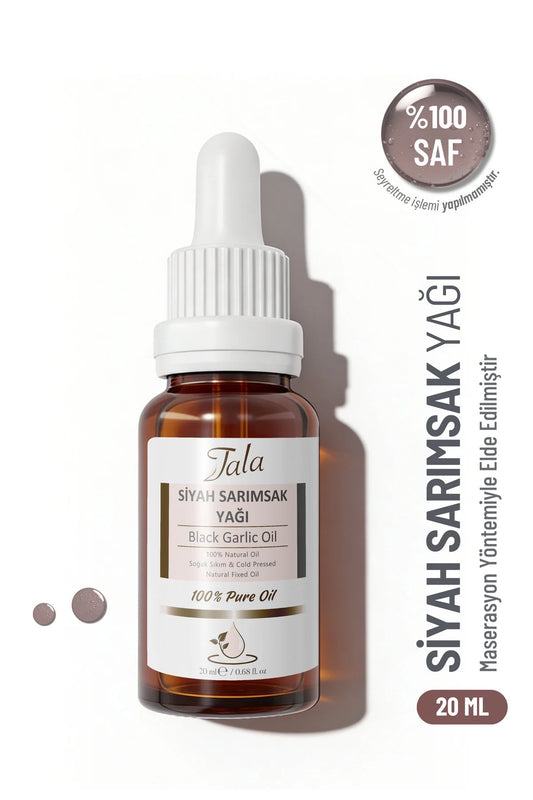 Tala Zwarte Knoflookolie – Black Garlic Oil – 100% Natuurlijke Olie – Koudgeperst – Voor Haar & Huid – 20 ml