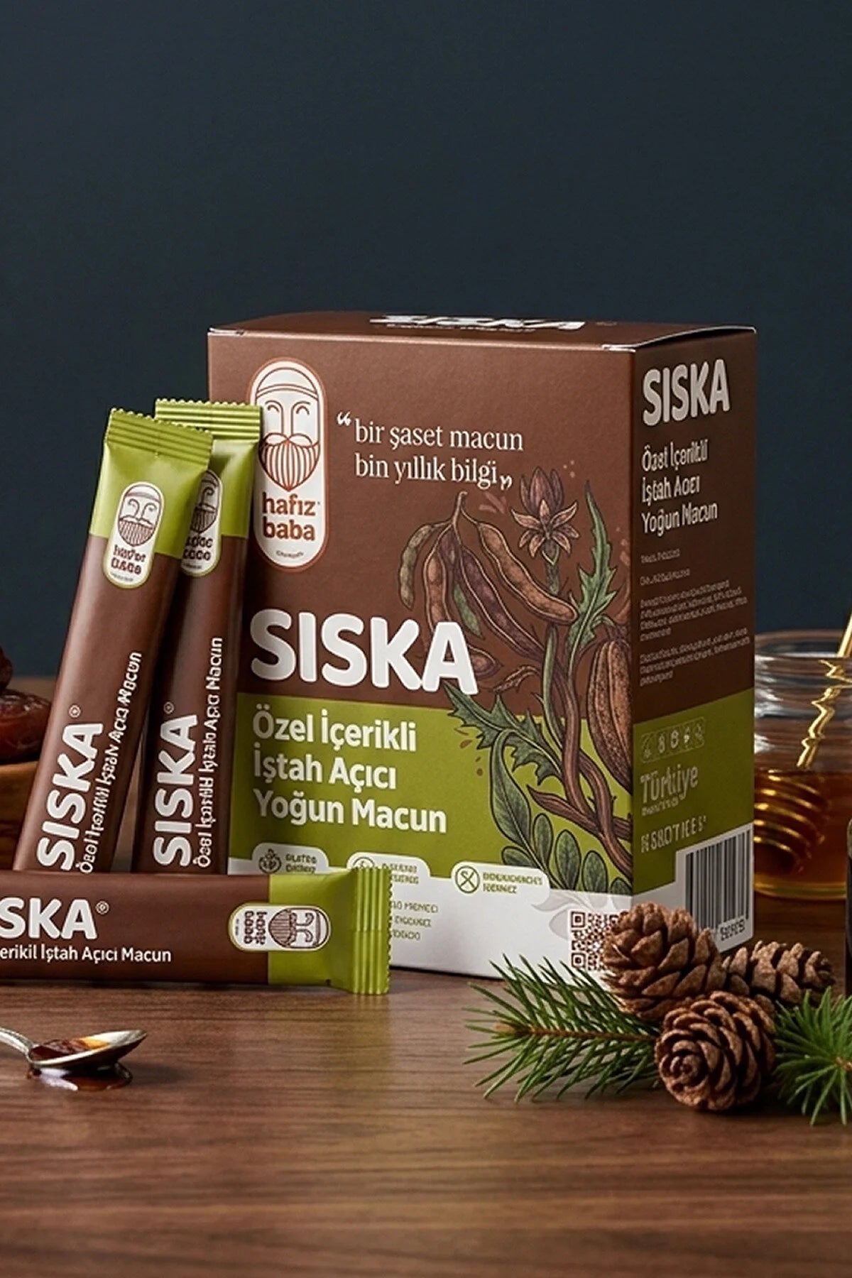 Hafız Baba Siska Kruidenpasta met Honing & Melasse 15 Sachets - 180 g