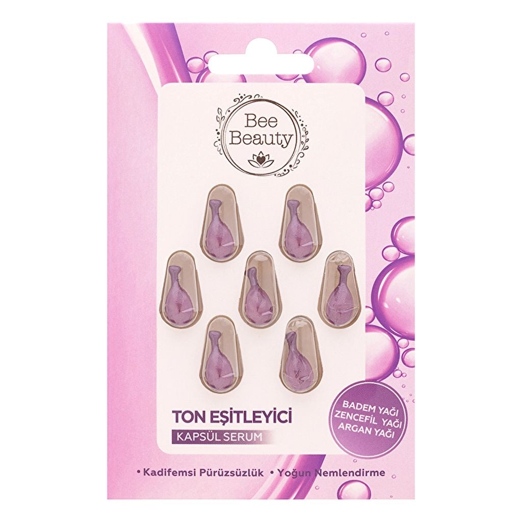 Bee Beauty Tone-Equalizing Capsule Serum - Anti-vlekverzorging Capsule Serum 7-daagse Kuur - Verrijkt met Amandelolie+Gemberolie+Arganolie - Intensieve hydratatie - Fluweelachtige zachtheid - Donkere vlekken te verminderen