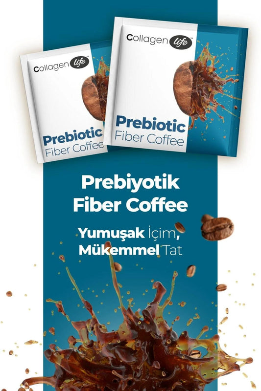 Collagen Life Prebiotic Fiber Coffee met Inuline, Spirulina en Zwarte Komijn - Oploskoffie met Prebiotische Vezels - 20 Sachets