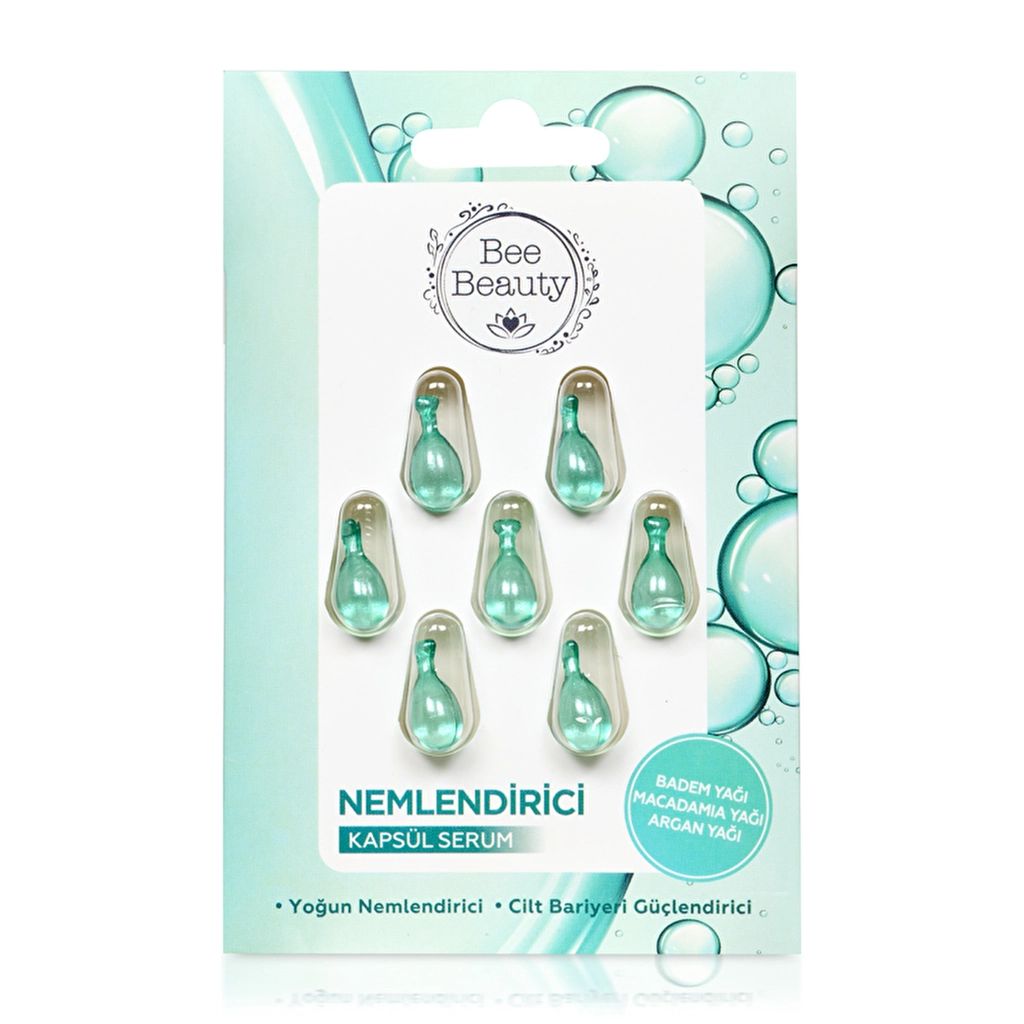 Bee Beauty Moisturizing Capsule Serum - Hydraterende Capsule Serum 7-daagse Kuur - Verrijkt met Amandelolie+Macadamia olie+Arganolie - Collageen Masker - Huidbarriéreversterker - Alle huidtypen