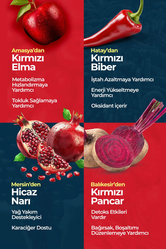 81 İlden Kırmızı Sirke (Roode Azijn)Elma Nar Acı Biber Pancar 250ml
