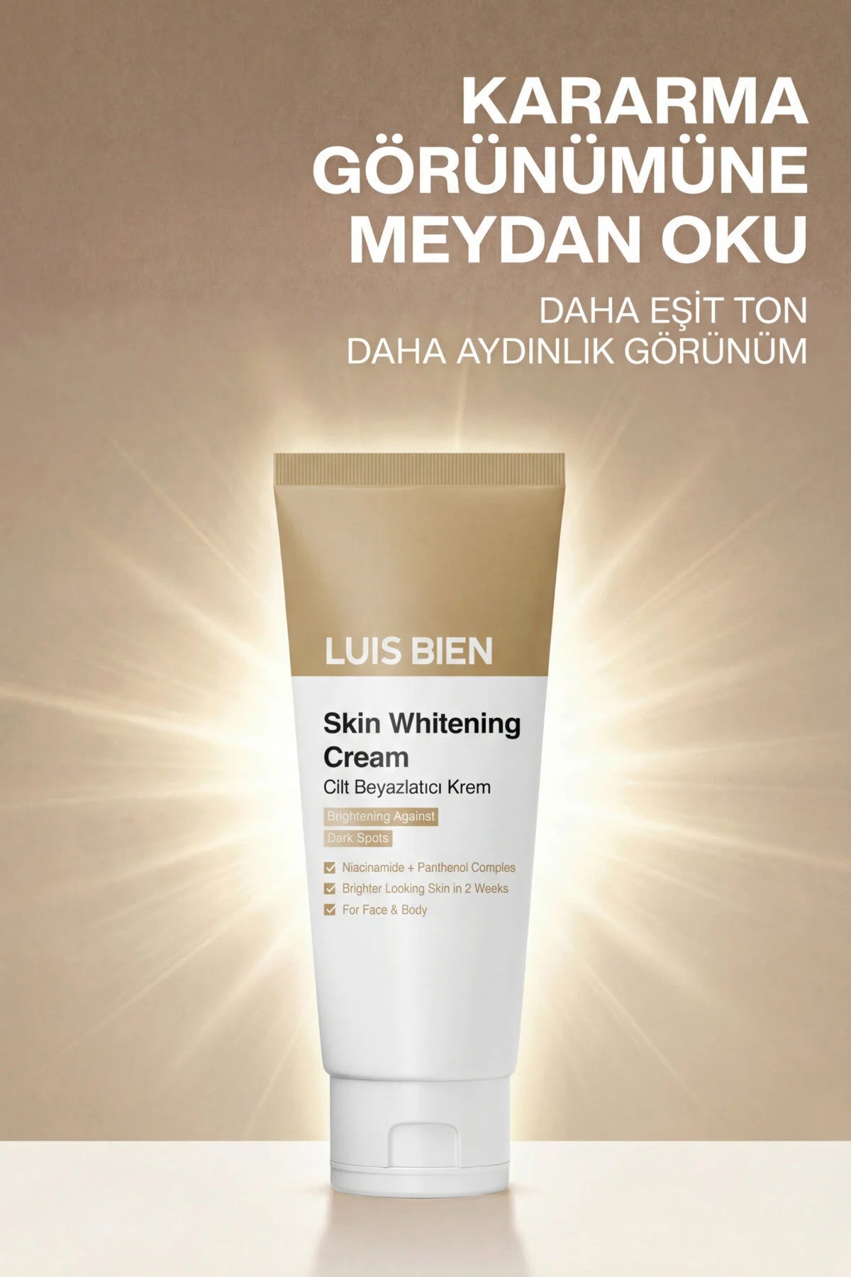 Luis Bien Skin Whitening Cream 50 ml | Crème tegen donkere vlekken met Niacinamide, Panthenol & Alpha-Arbutin