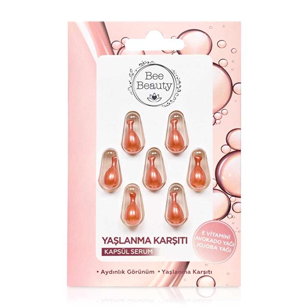 Bee Beauty Anti-Aging Capsule Serum - Anti-Aging (Anti-Veroudering) Capsule Serum 7-daagse kuur - Verrijkt met Vitamine E+Avocado-olie+Jojoba-olie - Voorkomt de vorming van fijne lijntjes en rimpels