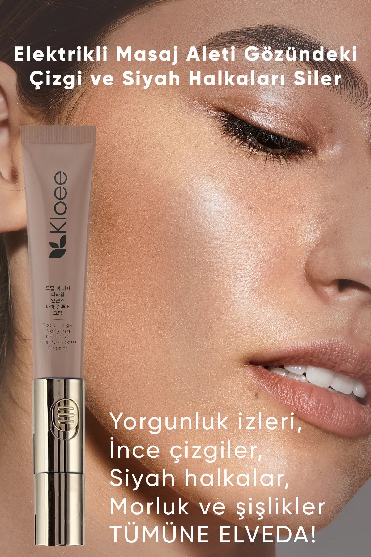Kloee - Age Defying Intense Eye Contour Cream - Oogcontourcreme tegen Veroudering - Elektrische massage oogcreme - Anti-aging en anti-rimpel vibrerende elektrische massagecrème voor donkere kringen en donkere kringen onder de ogen (20 ml)