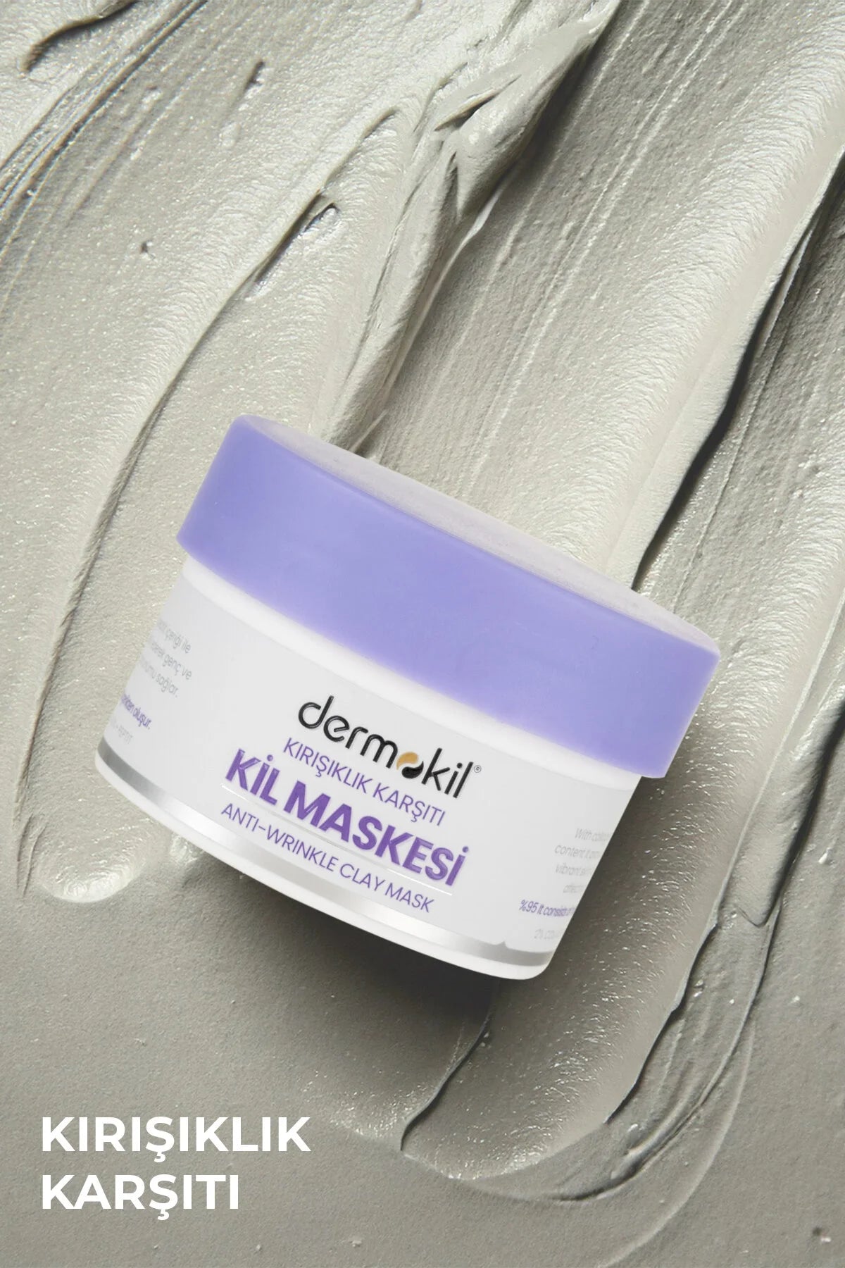 Dermokil Anti-Wrinkle Clay Mask 50 ml | Kleimasker met 2% Collageen & Peptiden | Verzorgt en Verfrist de Huid