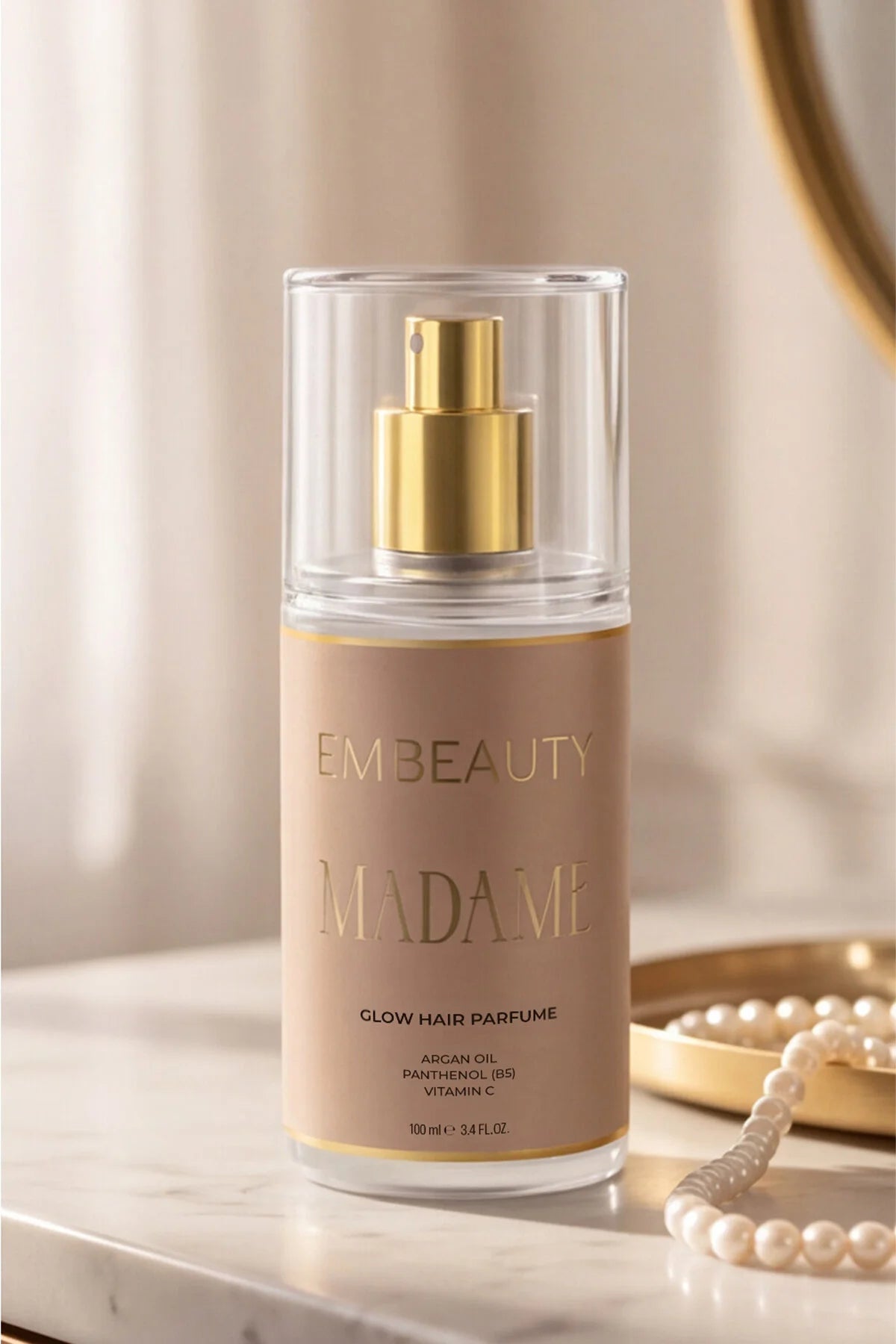 Embeauty Madame Glow Hair Parfume 100 ml – Haarparfum met Arganolie, Panthenol & Vitamine C