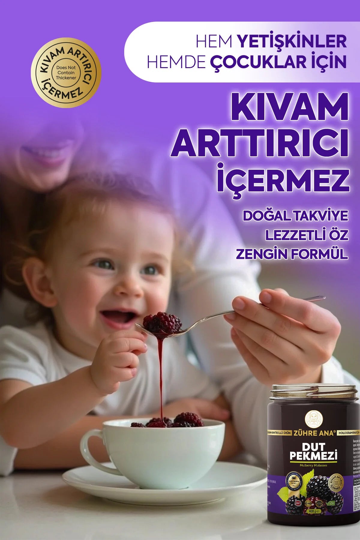 Zühre Ana Dut Pekmezi 400 g | 100% Mulberry Molasses Zonder Toegevoegde Suiker