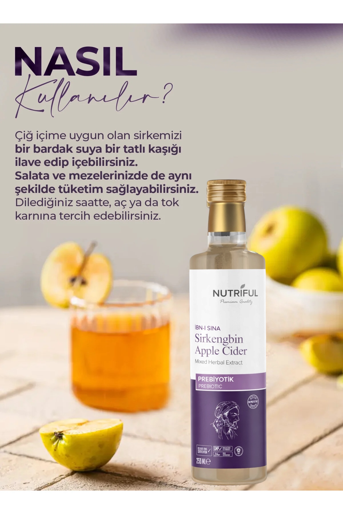 Nutriful Ibn-i Sina Sirkengebin Appelciderazijn – 250 ml