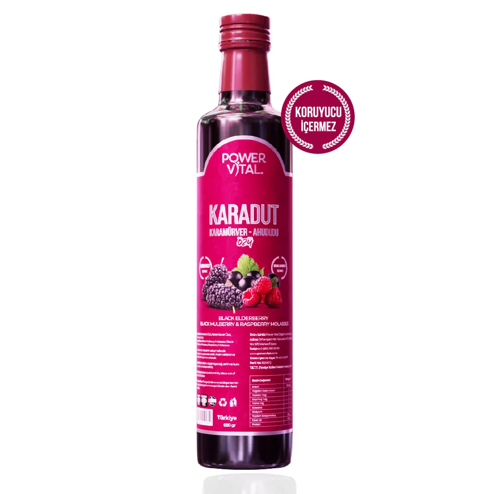 Power Vital Özü Black Elderberry, Blueberry & Raspberry Molasses 680 g | Vlierbes, Bosbes en Framboos Melasse