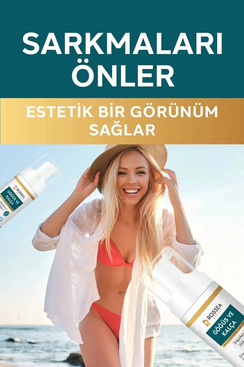 Rossea Beauty Göğüs ve Kalça Bakım Kremi 100 ml | Hydraterende Breast & Buttocks Care Cream met Niacinamide & Hyaluronzuur