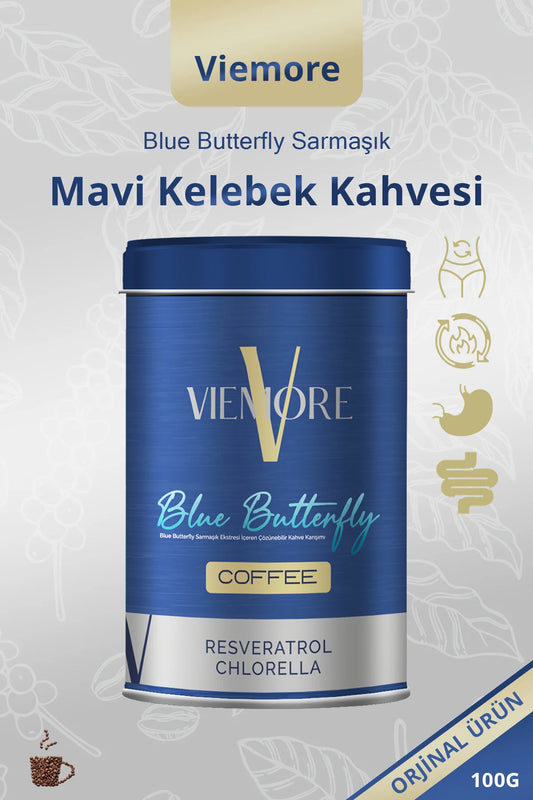 Viemore Blue Butterfly Coffee met Resveratrol & Chlorella - Instant Koffiemix - 100 g