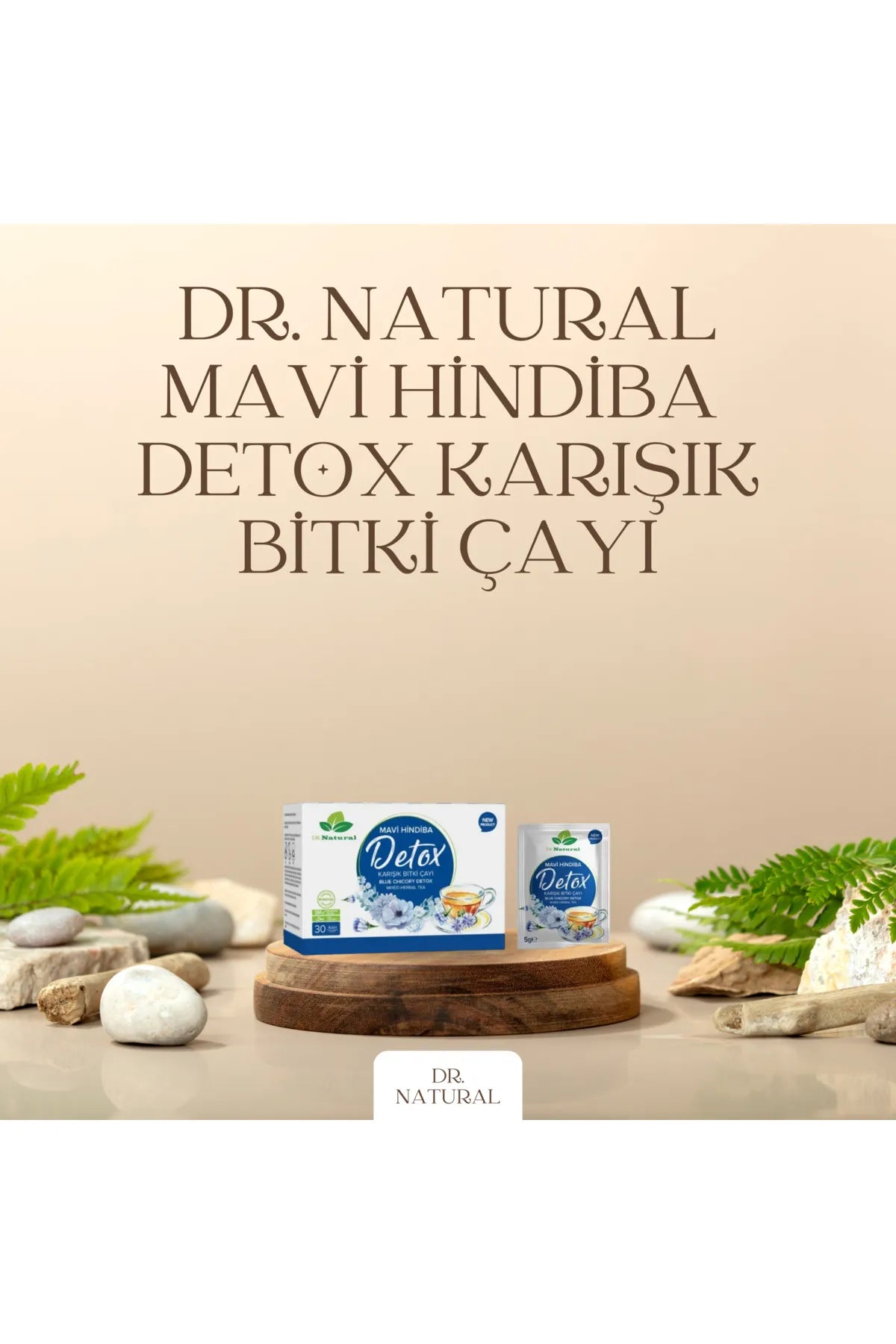 Dr. Natural Mavi Hindiba Detox Blauwe Cichorei-detox gemengde kruidenthee Feridun Kunak 30 zakjes