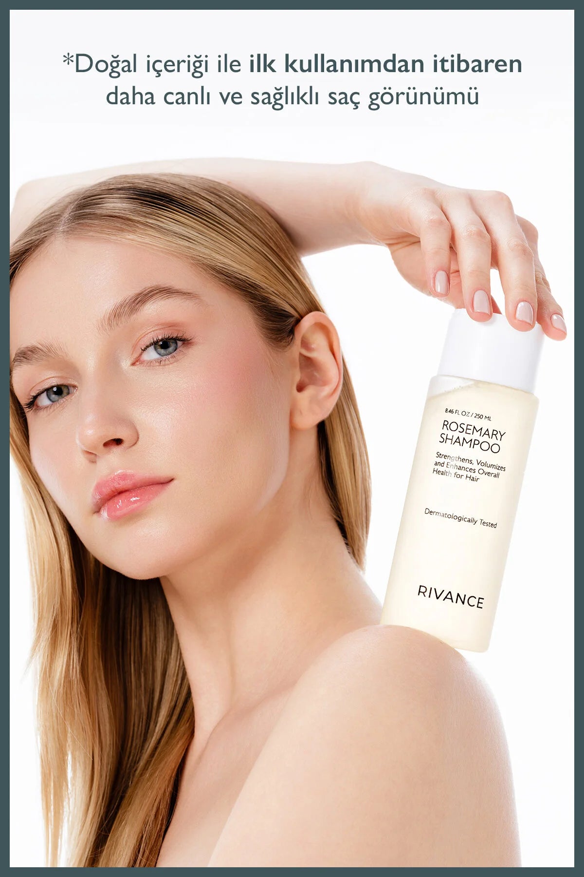 Rivance Rosemary (Rozemarijn) Shampoo Anti-haaruitval & vettigheid - Versterkt - Geeft volume & Verbetert gezondheid van het haar - Effectieve & Revitaliserende sulfaatvrije rozemarijnshampoo tegen haaruitval - Dermatologisch getest - 250 ml