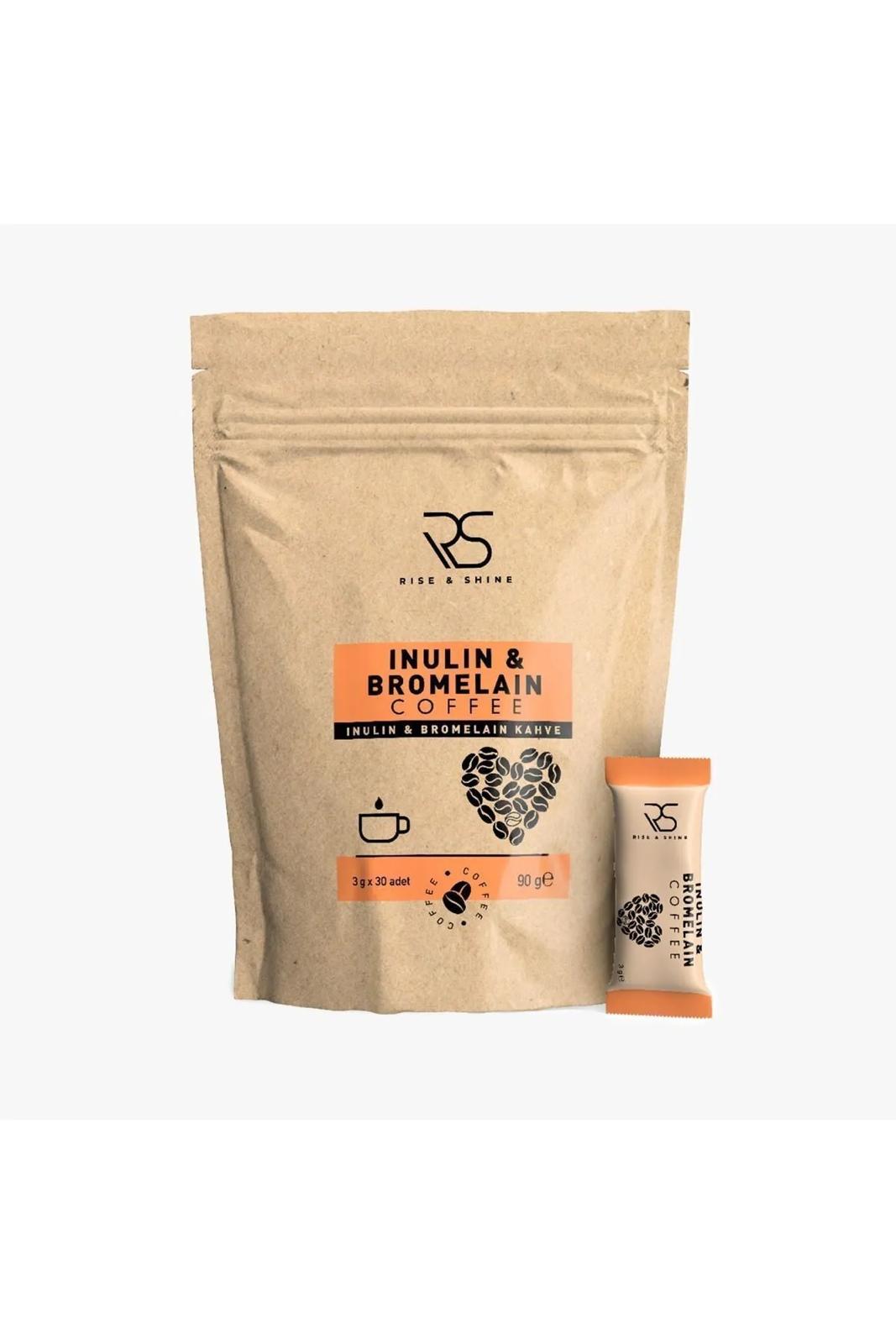 RISE & SHINE Instant Coffee Mix with Inulin & Bromelain – Daily Coffee Drink for Routine Use 30 Sachets (90 g)