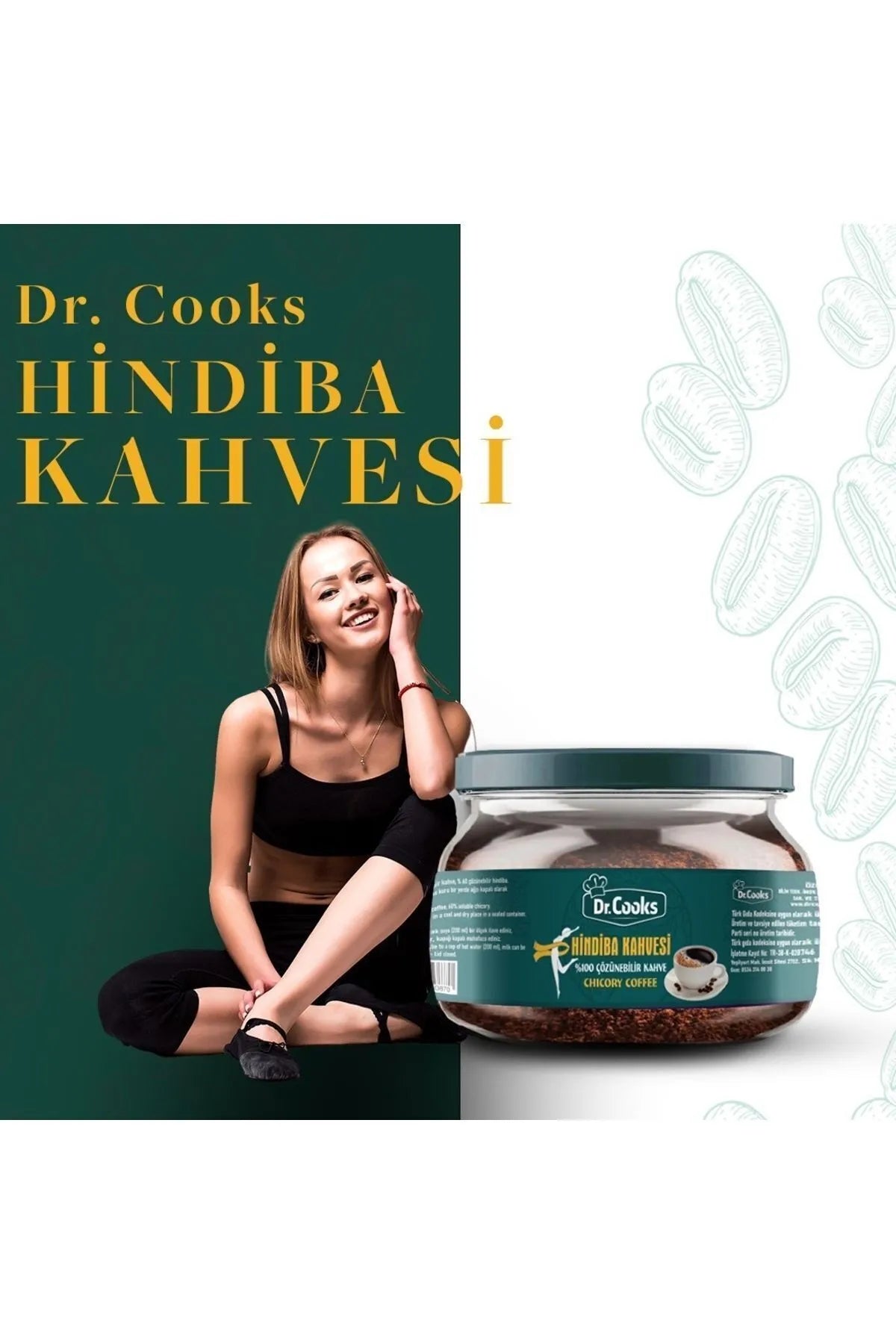 Dr Cooks Koffie Hindiba (Cichorei) Detox Dieet Koffie 1 Maand - (60 GEBRUIK) Netto 150gr