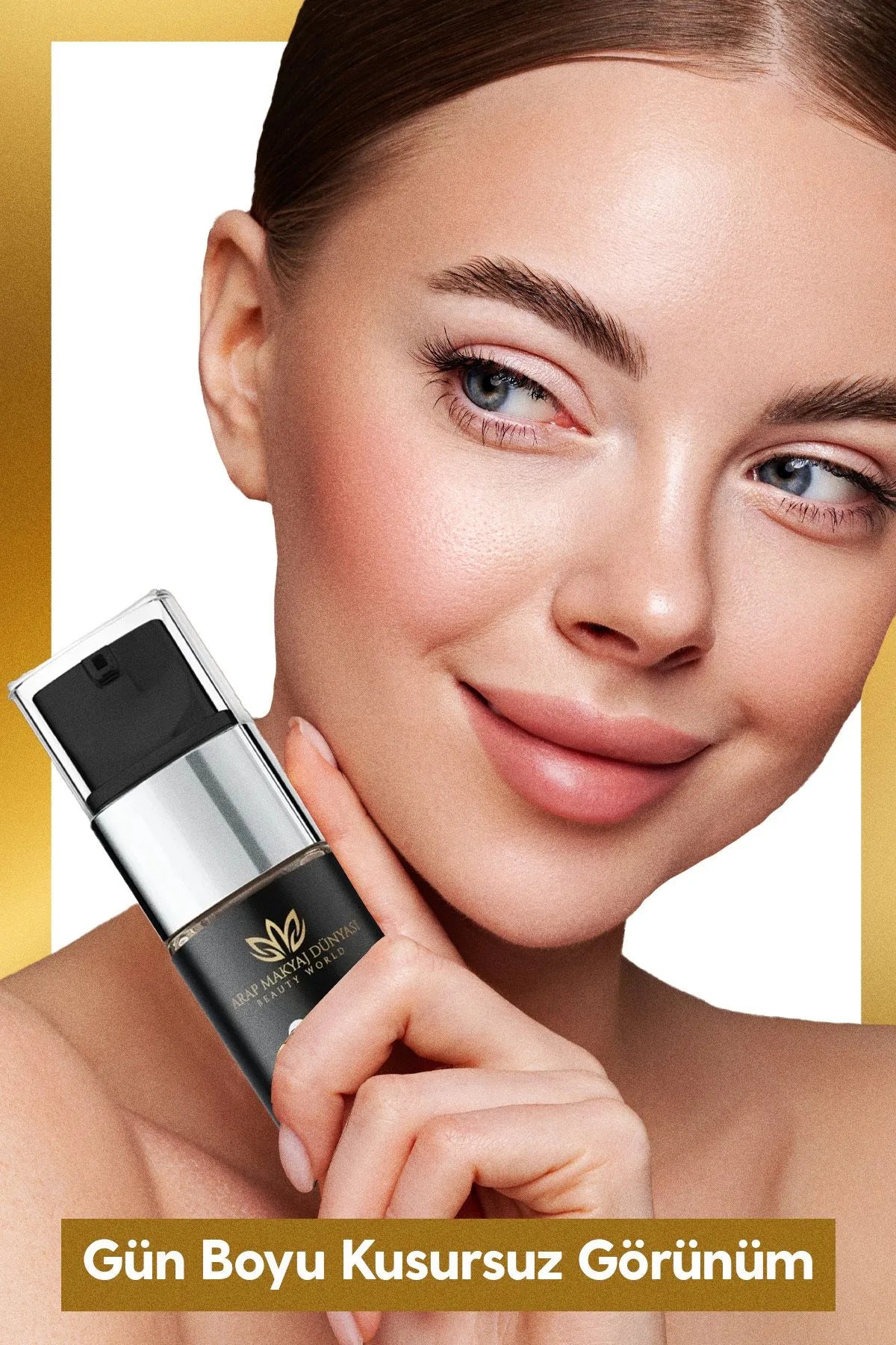 Arab Makeup World - Medium Professioneel Arabische Make-up SchoonheidsWereld 3 in 1 Foundation met intense dekking - medium SPF 15 medium 30 ml