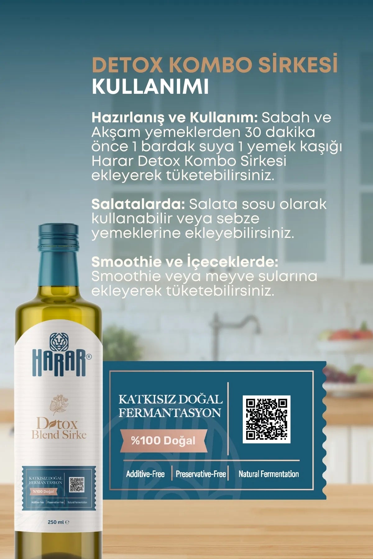 HARAR Detox Blend Mix Detox Azijn Water 1 fles van 250 ml