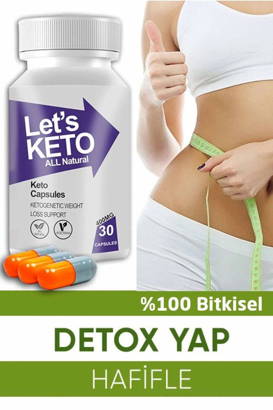 Keto Slim Let's Keto Herbal Slimming Capsule Detox Form 30 Capsules Voedingssupplement 400 mg