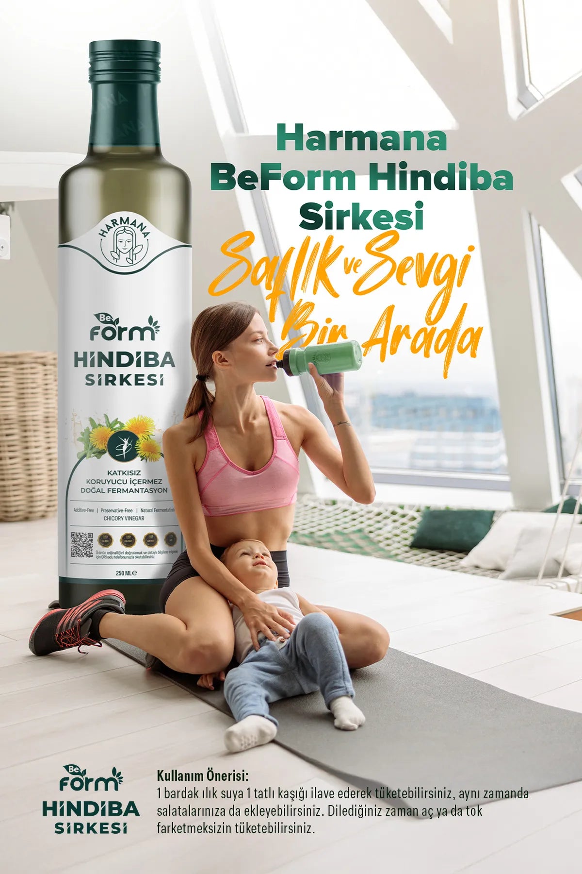 HARMANA Be Form Detox Hindiba (Cichorei) Azijn 1 Fles van 250 ml