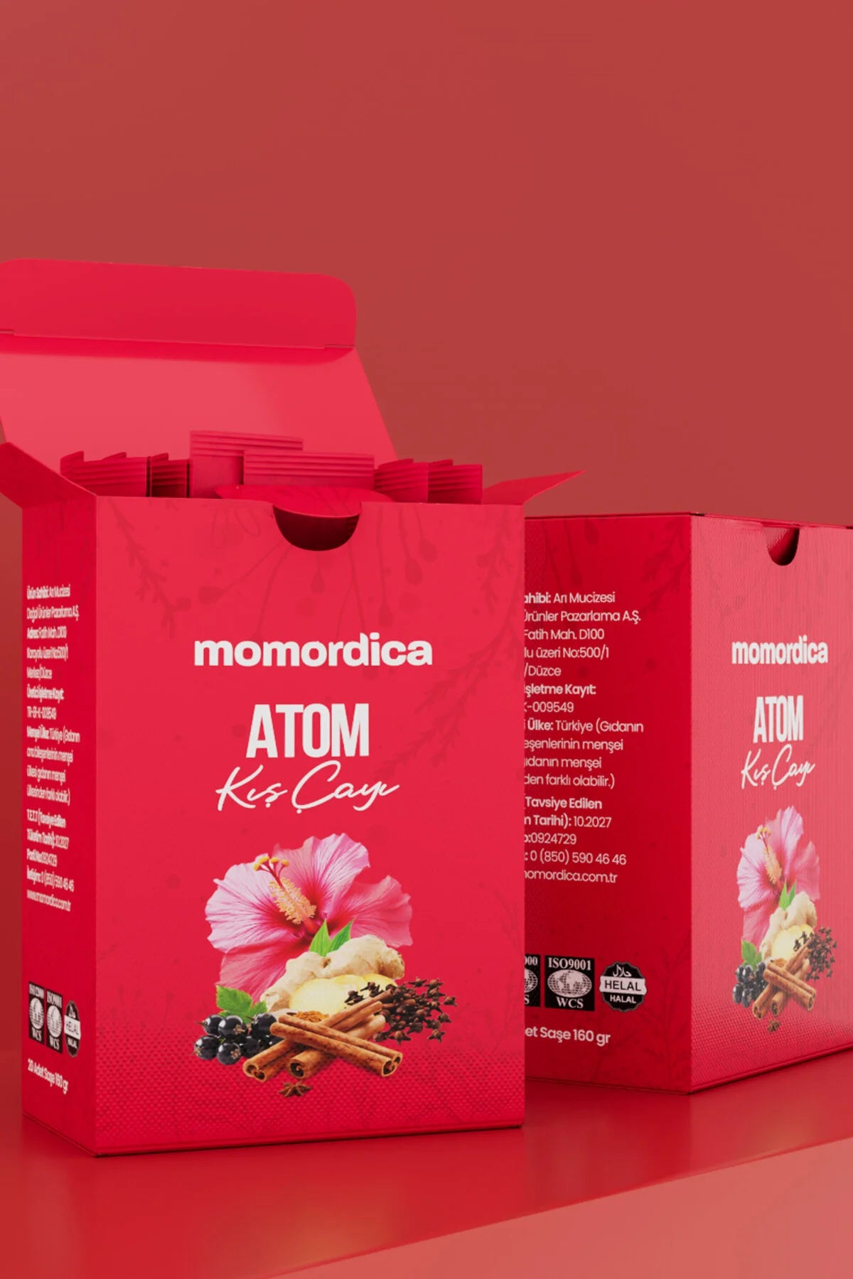 Momordica Atom Thee – Kruidenthee met Gember, Propolis & Hibiscus – 20 Zakjes (160 g)