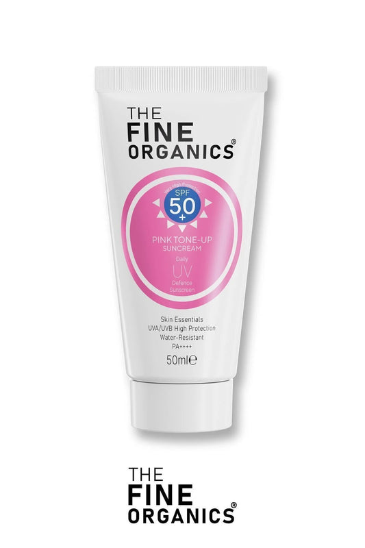 The Fine Organics Pink Tone-Up Suncream SPF 50+ 50 ml – Egaliserende Zonnebrandcrème