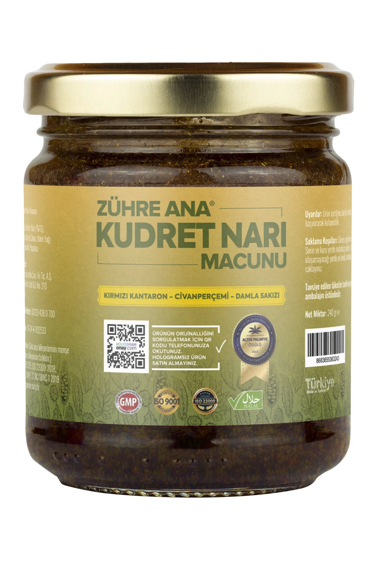 Zühre Ana Kudret Narı Macunu 240 g | Kruidenpasta met Granaatappel