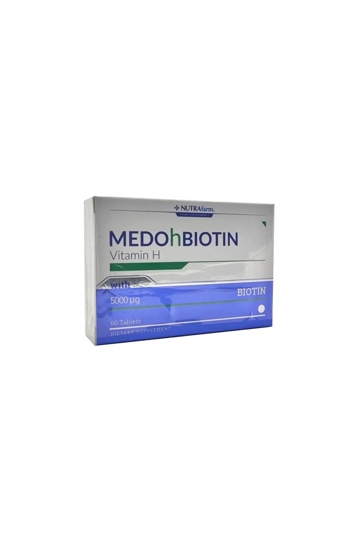 Dermoskin MEDOhBIOTIN - 5 mg 60 tabletten Vitamine voor het versterken van haar - huid en nagels - Biotine voedingssupplement