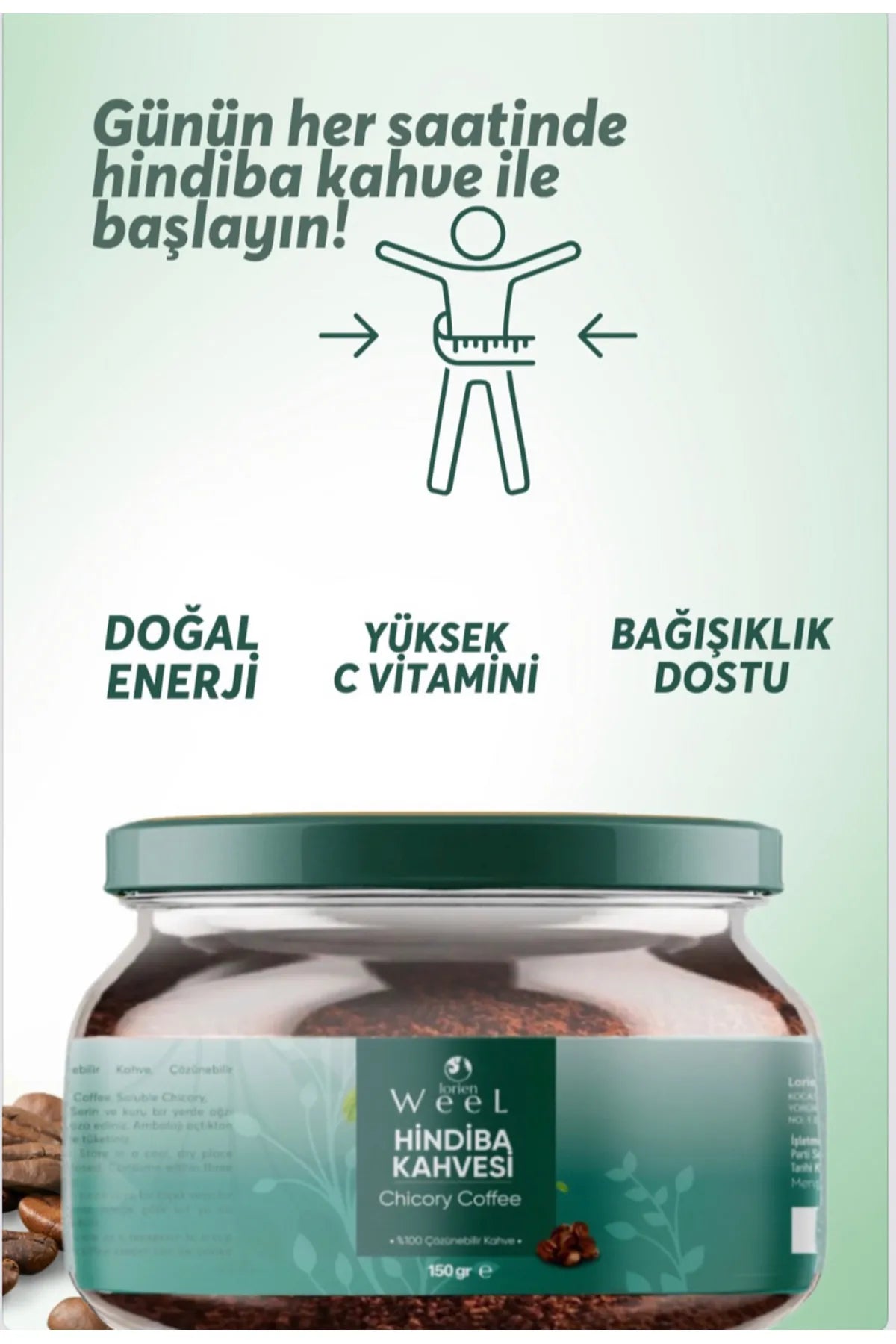 Lorien Weel Paardebloem (Karahindiba) Koreaanse Cichorei Detox Koffie - Granulaire Koffie - Inuline - Prebiotische koffie - Natuurlijke energie - Hoge Vitamine C - Immuunvriendelijk - 150 gr