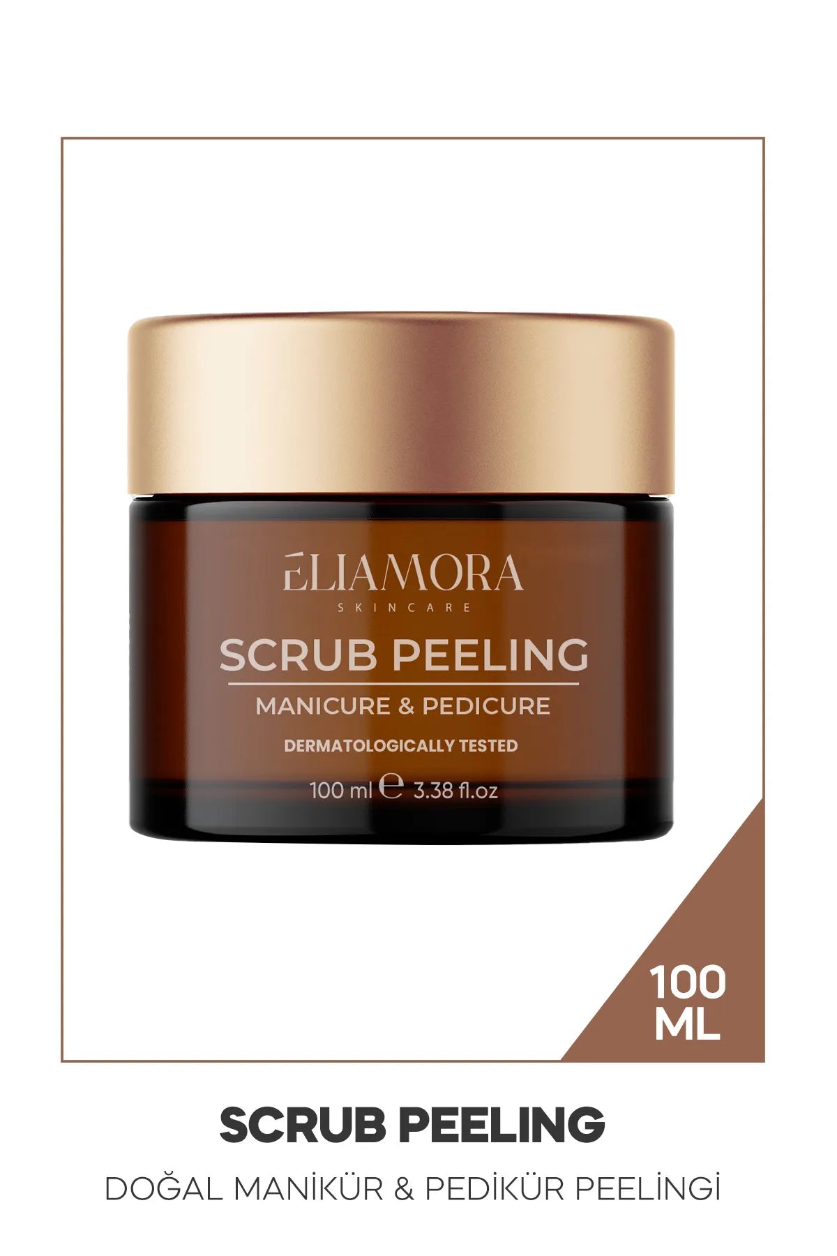 Eliamora Scrub Peeling Manicure & Pedicure - Natuurlijke Scrubpeeling - Steenzout - Perfecte nagels in 1 minuut - Avocado - Argan - Jojoba - Granaatappel - Dermatologisch getest - 100 ml