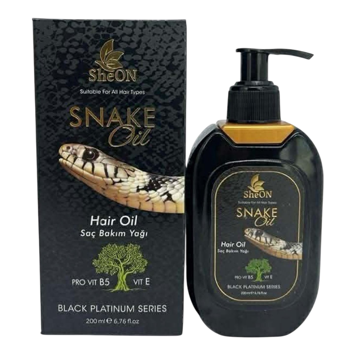 SheON Snake Oil Haarolie - Verzorgende Haarolie met Pro-Vitamine B5 & Vitamine E - 200 ml