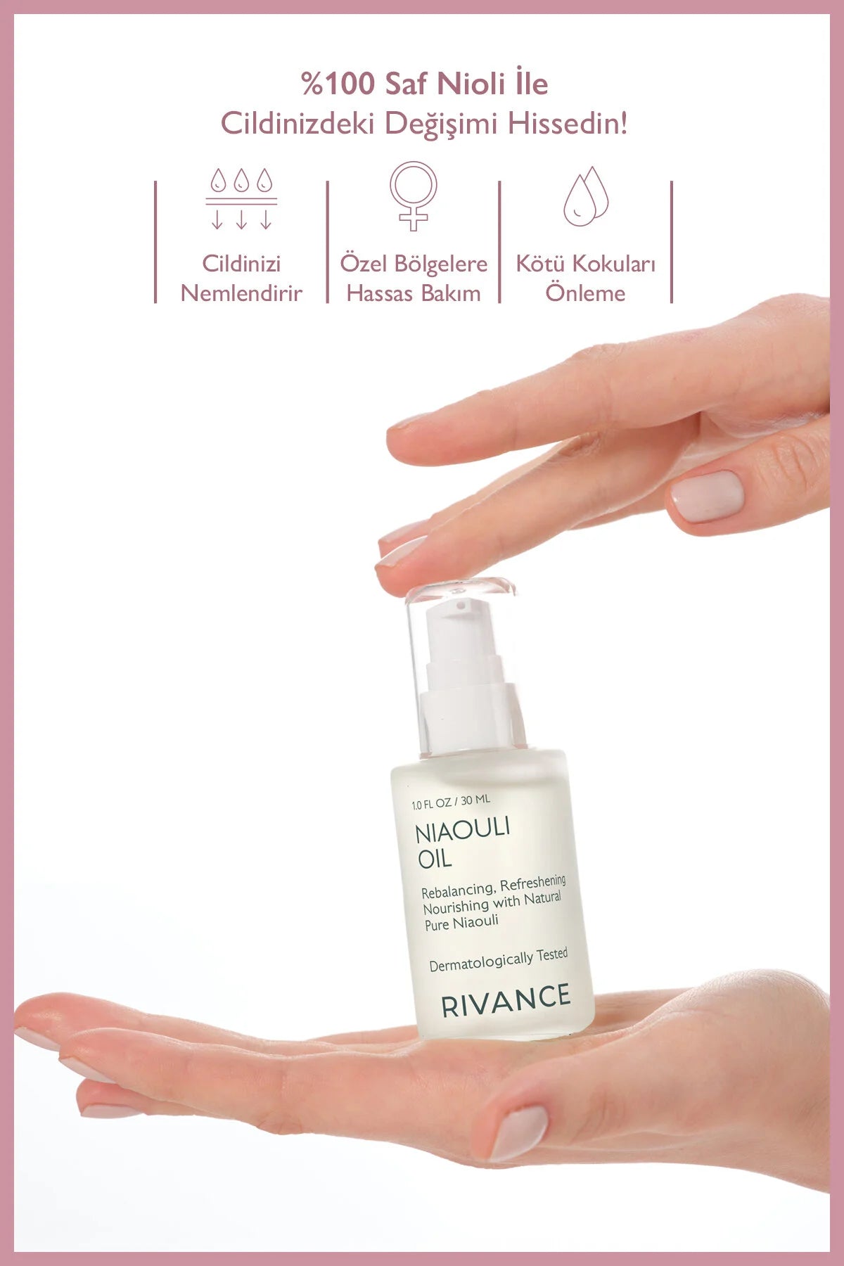 Rivance Niaouli (Nioli) Oil - Effectieve genitale zone en geurpreventie 100% puur - Herstellende+Voedende & Verfrissende verzorging met natuurlijke puur Niaouli olie - Goede bescherming anti-schimmels en anti-geur - Dermatologisch getest - 30 ml