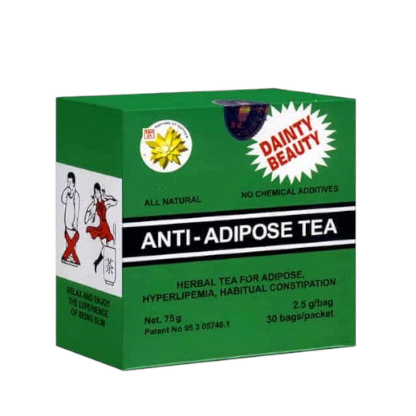 Anti-Adipose Tea – Groene Thee & Kruideninfusie – 30 Theezakjes – 75 g