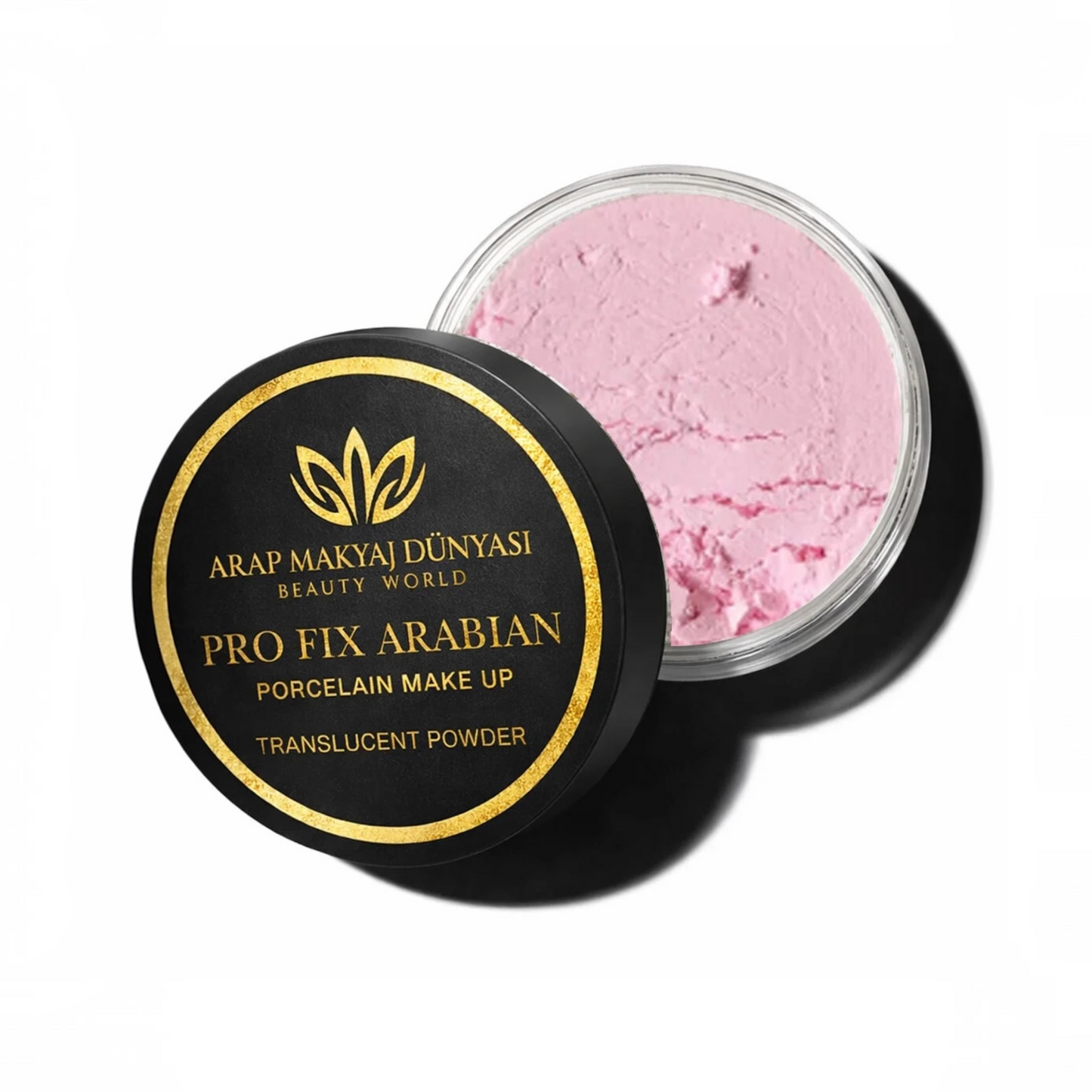 Arab Makeup World Pro Fix Arabian Translucent Powder Pink 15g | Fixeerpoeder met Matte Finish