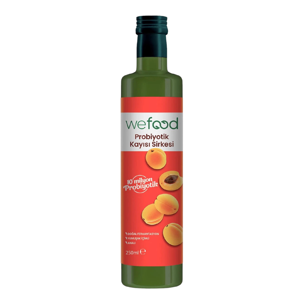 Wefood Abrikozenazijn – Natuurlijk Gefermenteerd – Ongefilterd – 250 ml