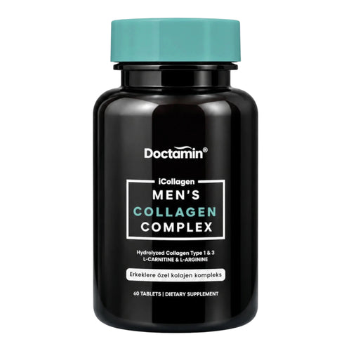 Doctamin iCollagen Men's Collagen Complex – Collageen Type 1 & 3 met Vitamine C, L-Carnitine, L-Arginine, Zink & Biotine – Voor Mannen – 60 Tabletten