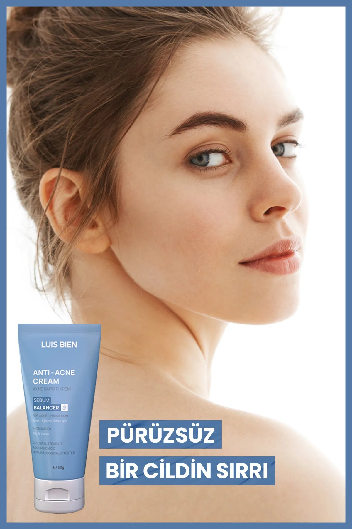 Luis Bien Anti-Acne Creme – Snelwerkende Anti-Acne & Anti-Puistjes verzorging & Huidoneffenheden - Hyaluronzuur - Glycerylstearaat - Ascorbinezuur - Dermatologisch getest - 50 ml