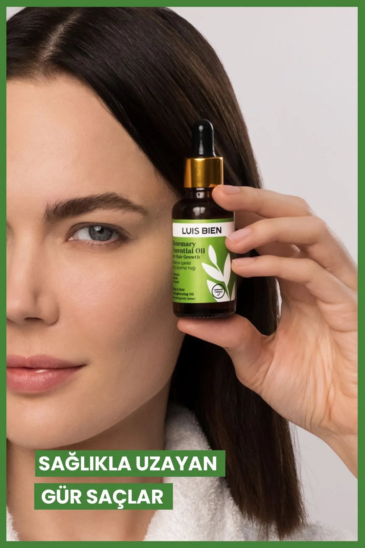 Luis Bien Rosemary Essential Oil for Healthy Hair Growth - Haarserum - Ondersteunt Haargroei en Voeding - Glanzend & Vol haar - Verrijkt met Rozemarijn etherische olie - Biotine - Keratine - Anti-uitval & Intensieve Voedende Verzorging - 30 ml