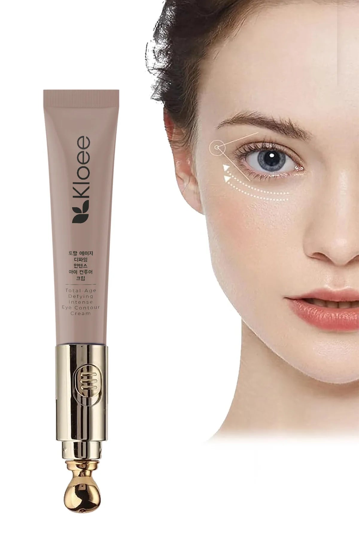 Kloee - Age Defying Intense Eye Contour Cream - Oogcontourcreme tegen Veroudering - Elektrische massage oogcreme - Anti-aging en anti-rimpel vibrerende elektrische massagecrème voor donkere kringen en donkere kringen onder de ogen (20 ml)