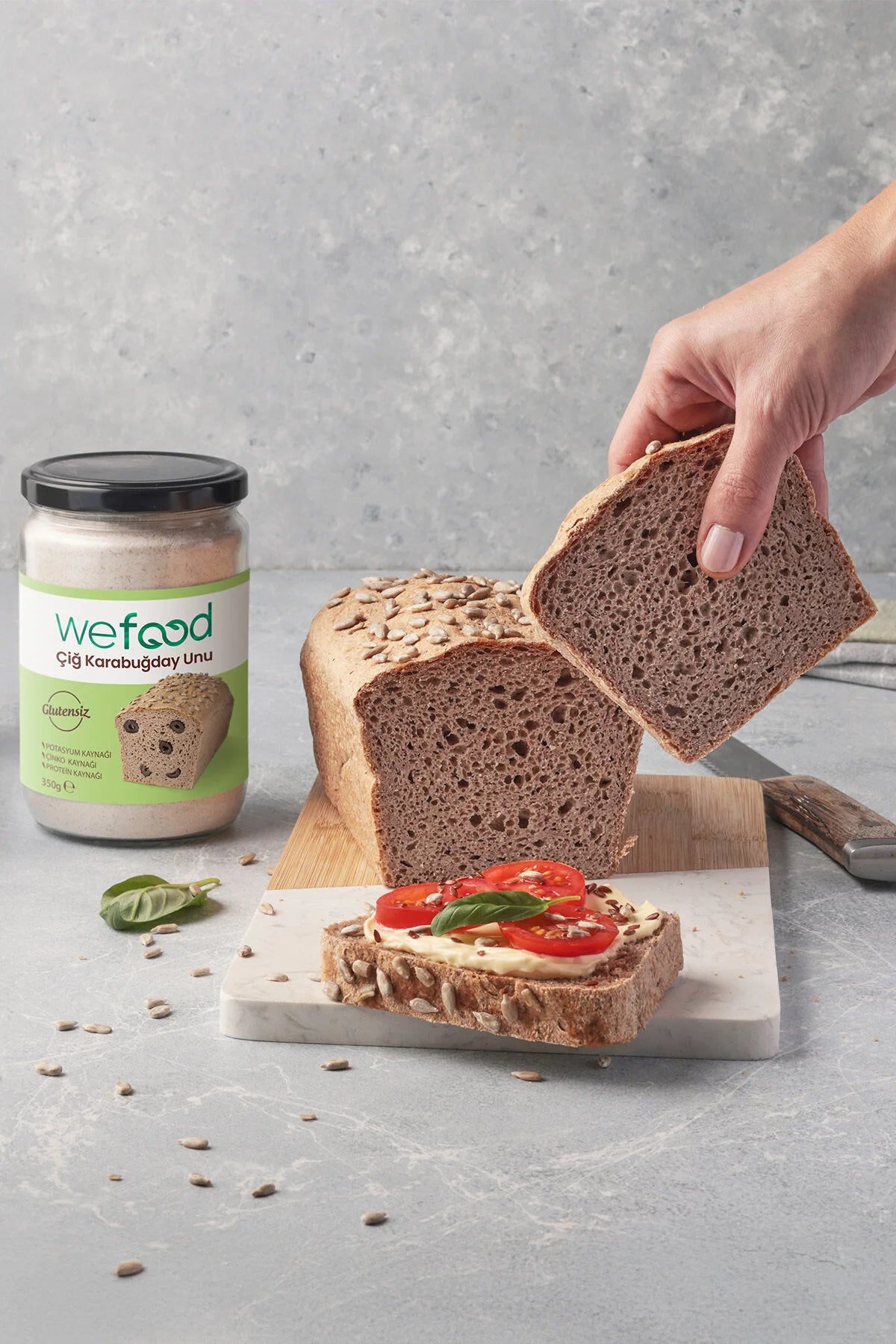 Wefood Boekweitmeel – 100% Rauwe Boekweit – Glutenvrij – Vezelrijk – Bron van Eiwitten, Kalium & Zink – 350 g