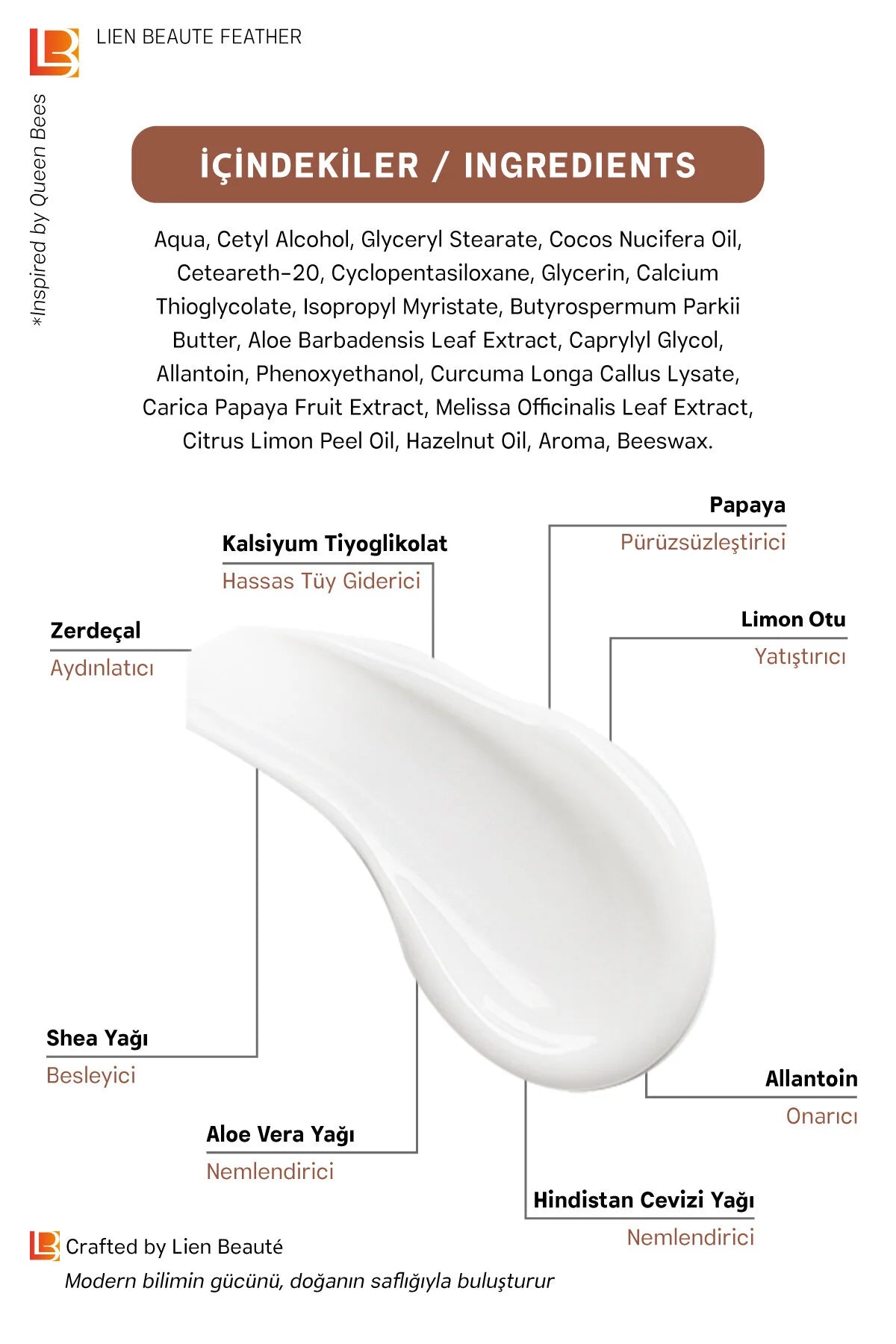 Lien Beaute Queen Bee Complex Ontharingscrème Unisex (Haar Removal Cream)  -200 ml