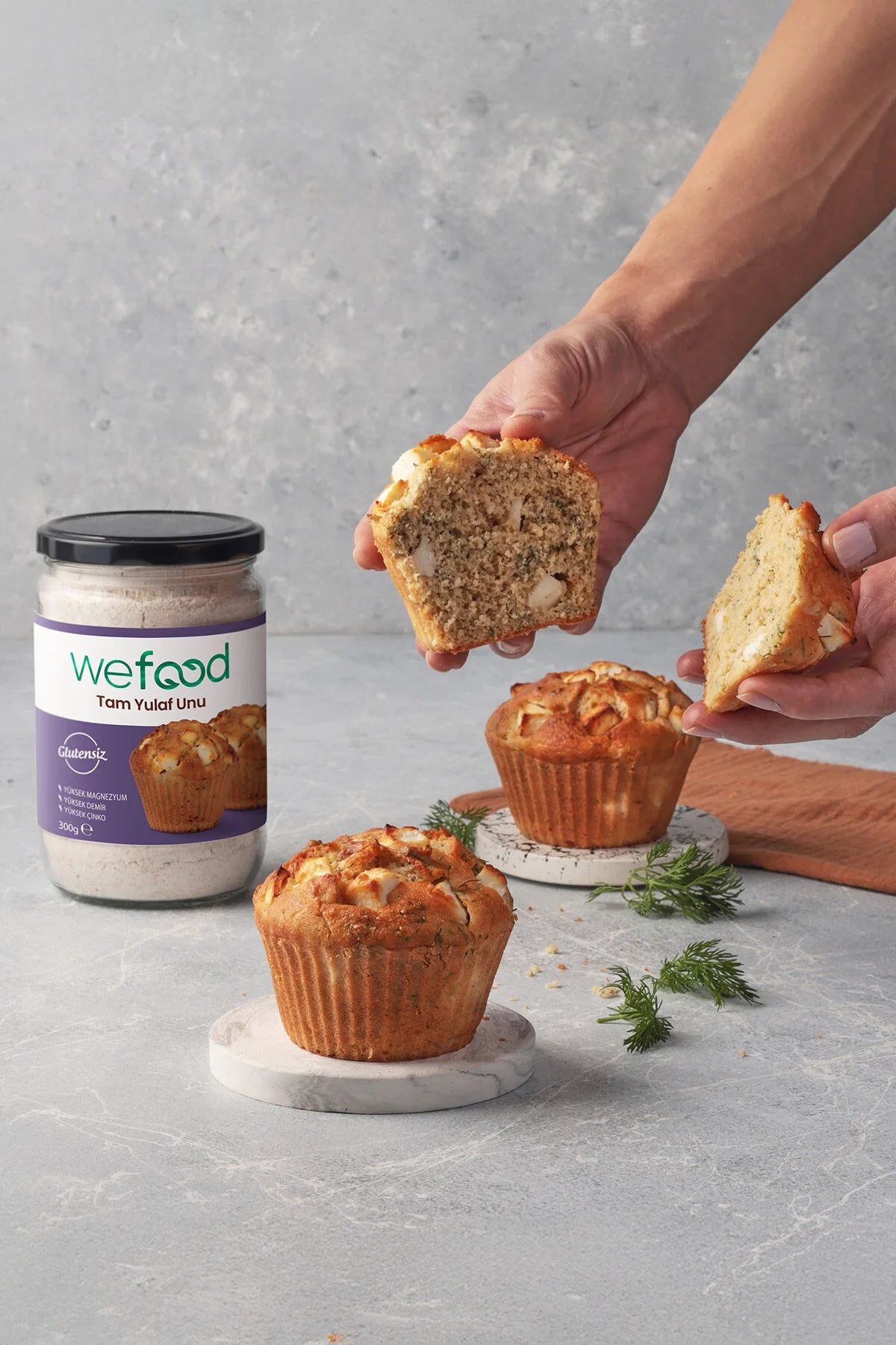 Wefood Volkoren Havermeel – Glutenvrij – Vezelrijk – Rijk aan Magnesium, IJzer & Zink – 300 g