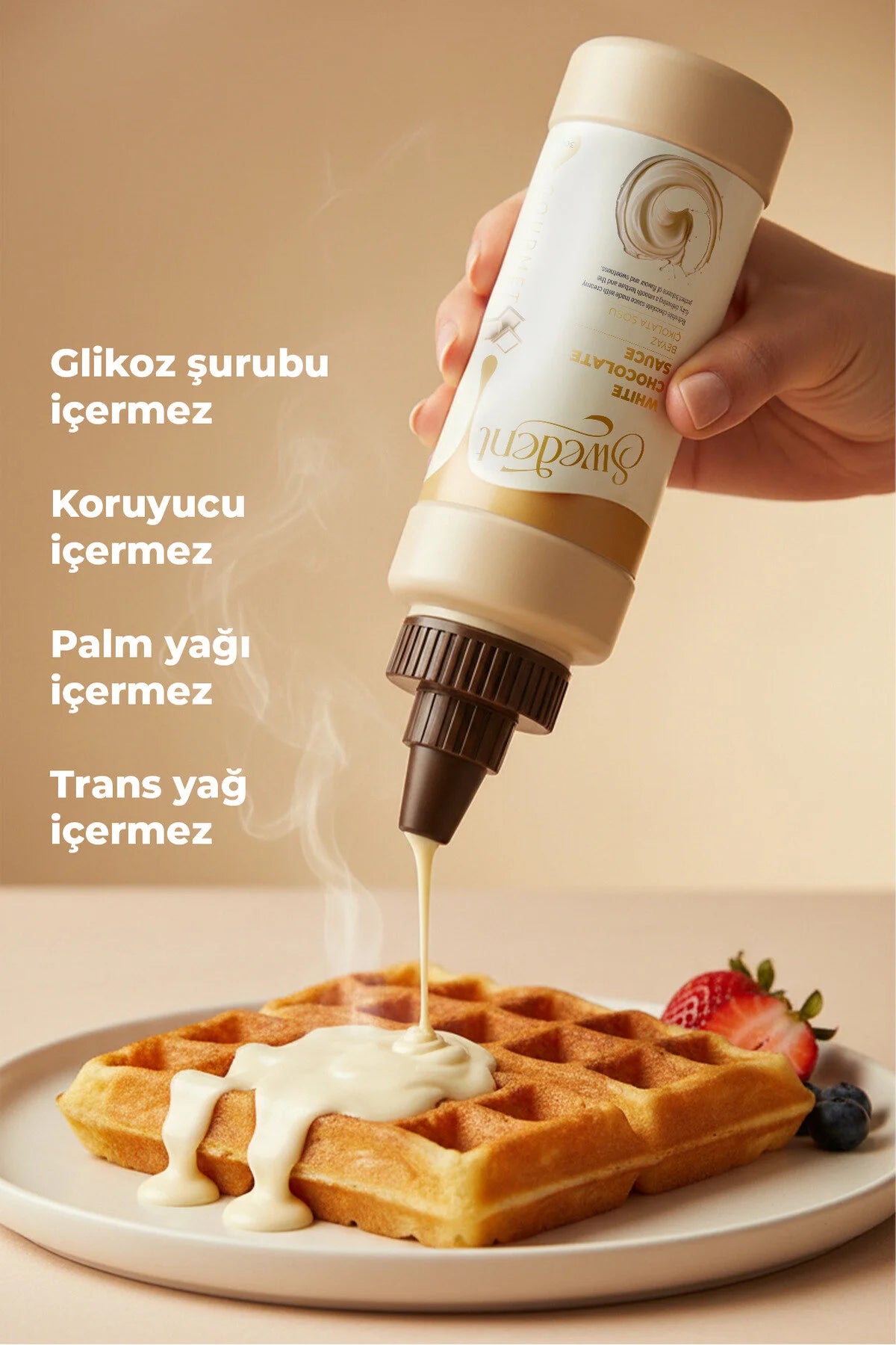 Swedent White Chocolate Sauce – Beyaz Çikolata Sosu – Gourmet – 300 g