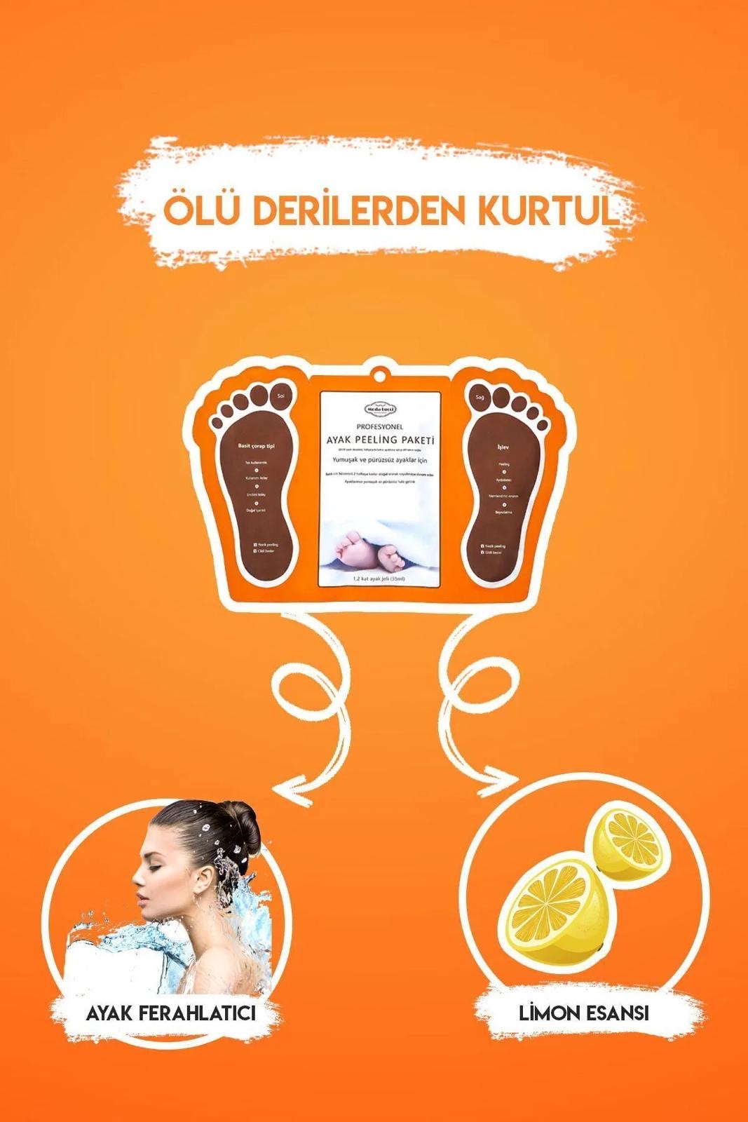 Moda Lucci Professioneel Voetpeelingmasker in sokstijl 2 x 35 ml - Magisch voetmasker - Voor zachte en gladde voeten - Peeling - Verhelderend - Luchtbevochtiger - Bleek - Voed de huid - Eenvoudig soktype - Gemakkelijk absorberen & gebruiken