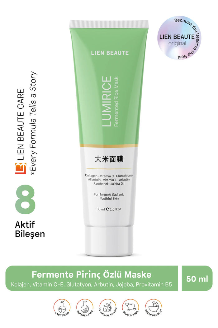 Lien Beaute Lumirice Fermented Rice Mask 50 ml – Verhelderend Gezichtsmasker