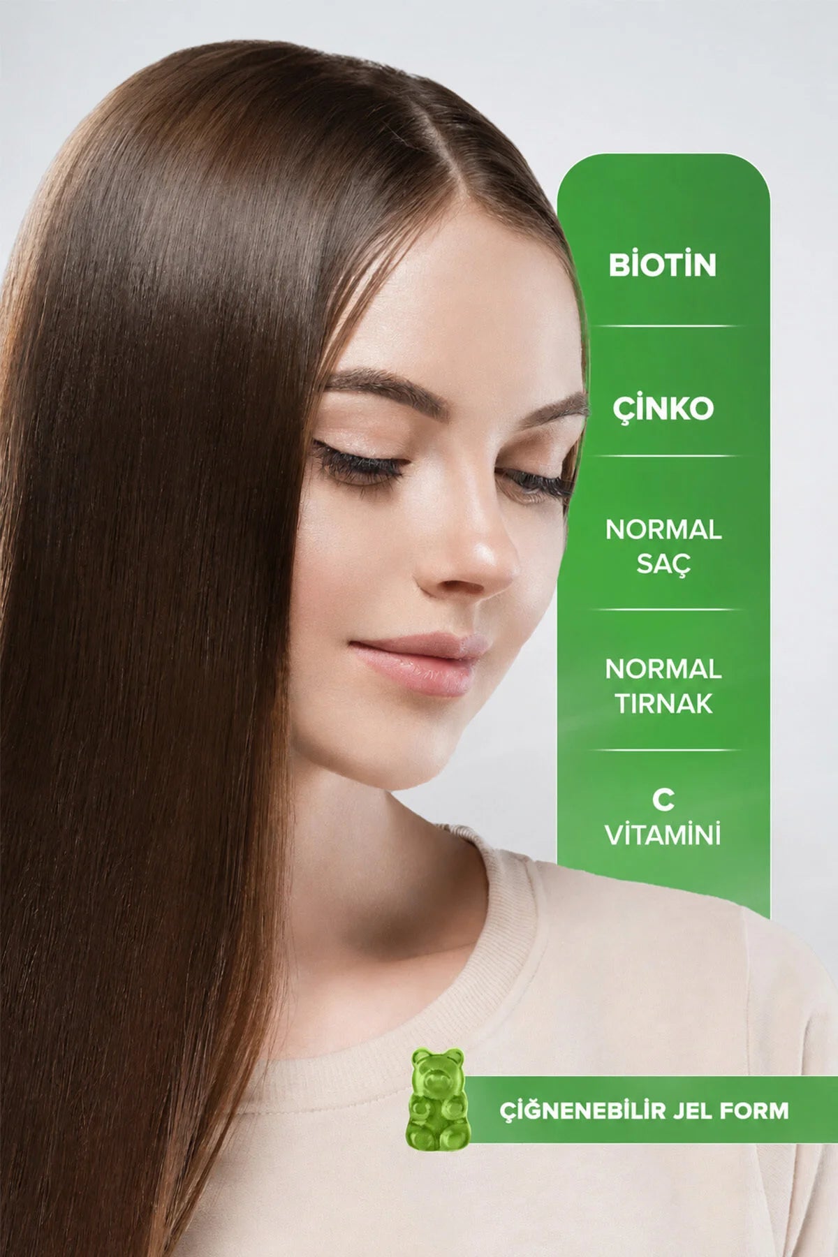 Lifecell Premium Hair Vitamins Gummies Perzik - 60 Gummies
