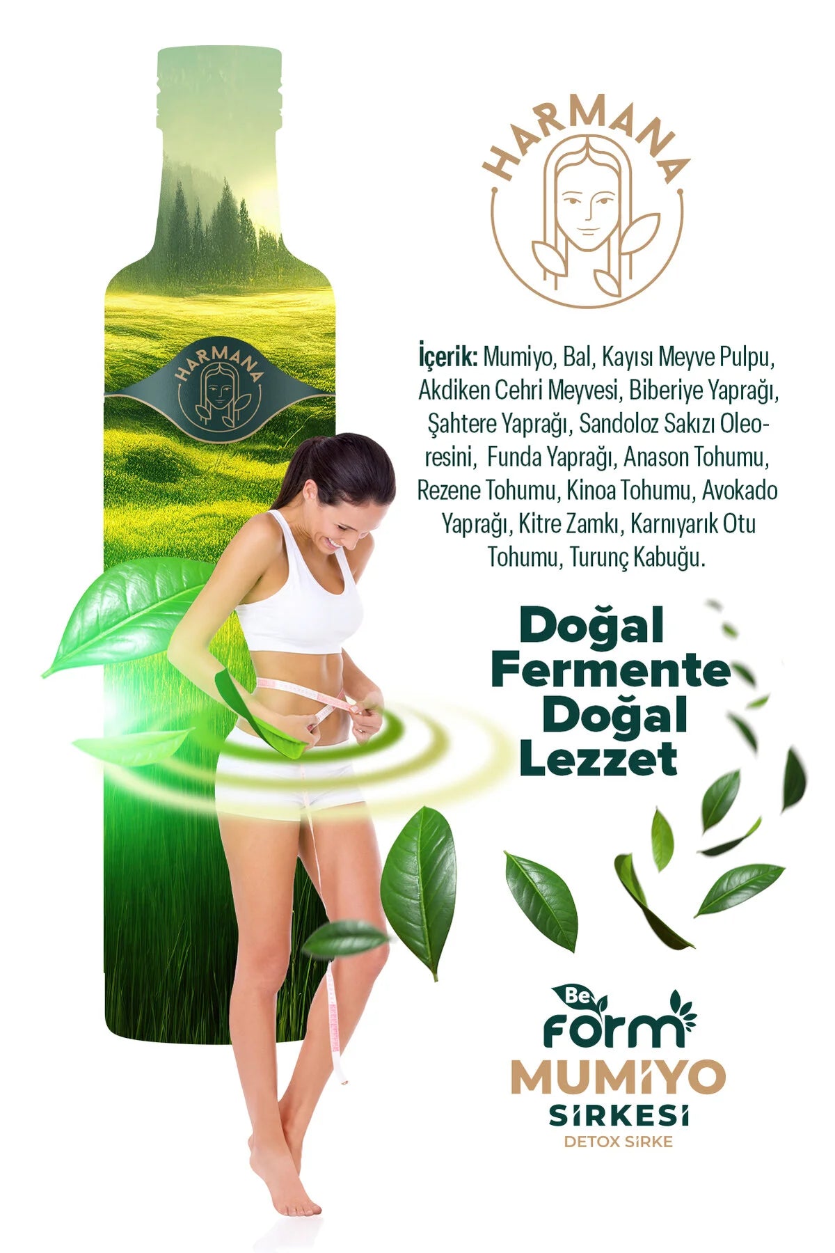 Harmana BeForm Mumiyo Sirkesi 250 ml | Natuurlijke Gefermenteerde Drinkazijn met Mumiyo, Honing & Kruiden