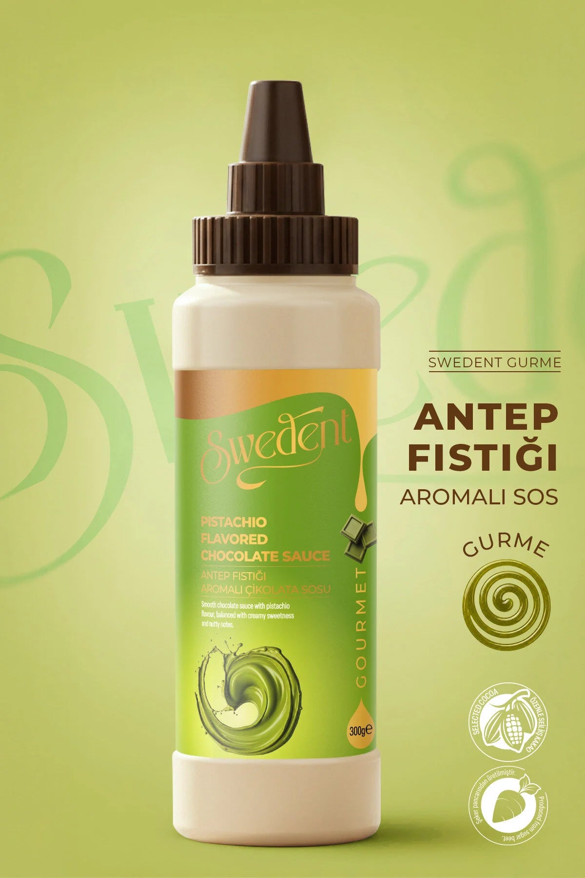 Swedent Pistachio Flavored Chocolate Sauce – Pistache Chocoladesaus – Gourmet – 300 g