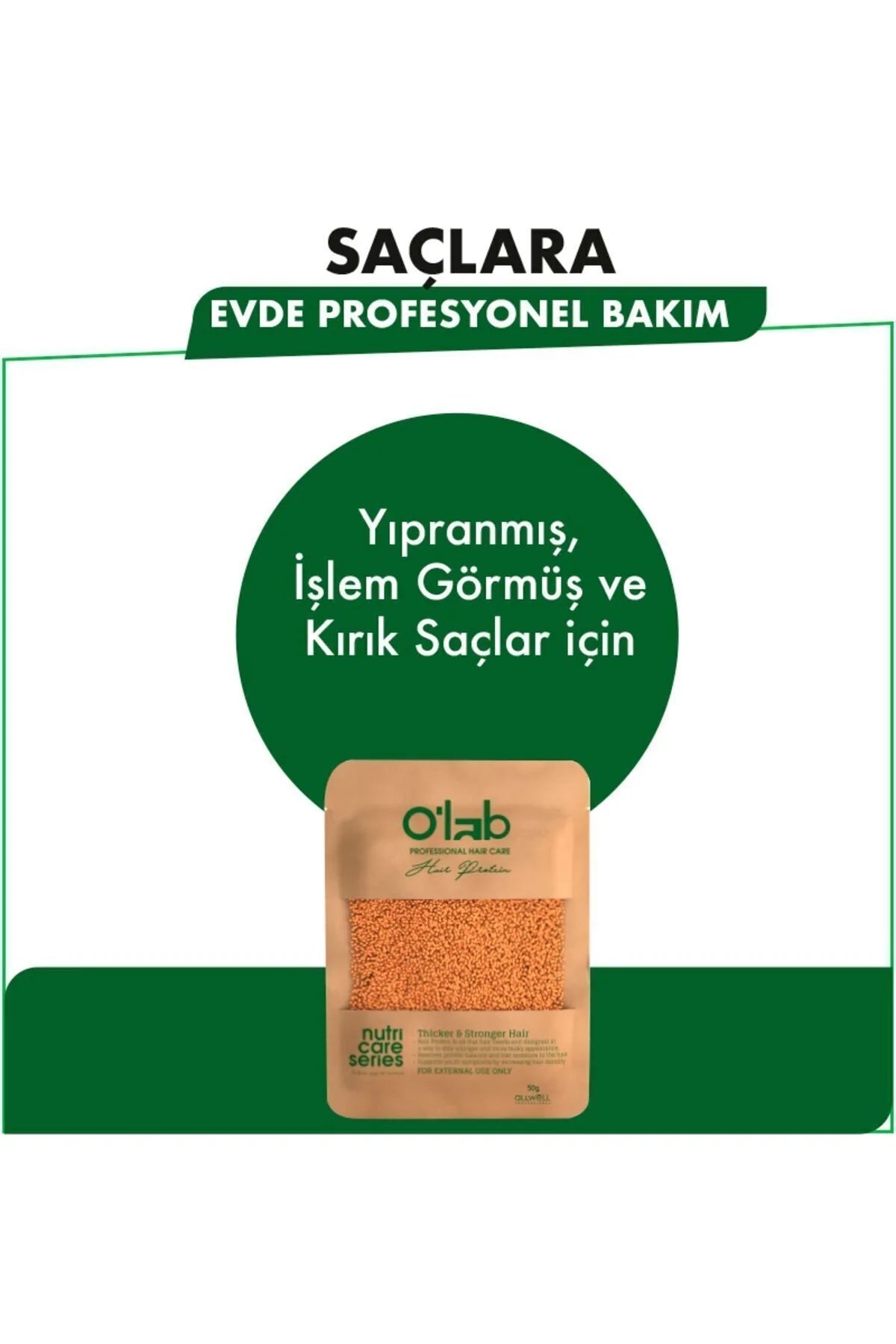 Olab Professionele Haar Proteïne Haarmasker - O'lab Haarverzorging - Dikker & Sterker haar - Jonger & Voller blijven uitzien - Herstelt de proteïnebalans & Vochtverlies in het haar - Ondersteunt jeugdsyptomen door de haardichtheid te verhogen - 50 gr